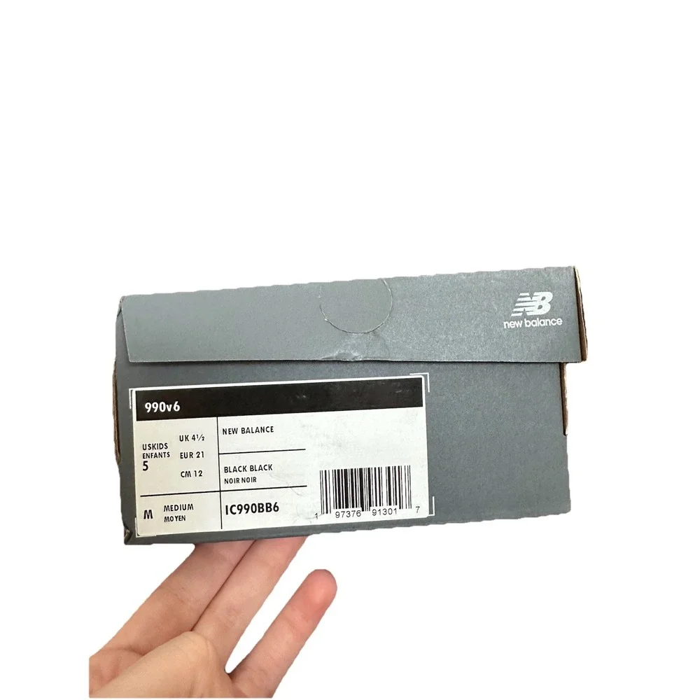 New Balance Toddler Kids 5c 990 v6‎ Black/Black IC990BB6 NEW W/ BOX